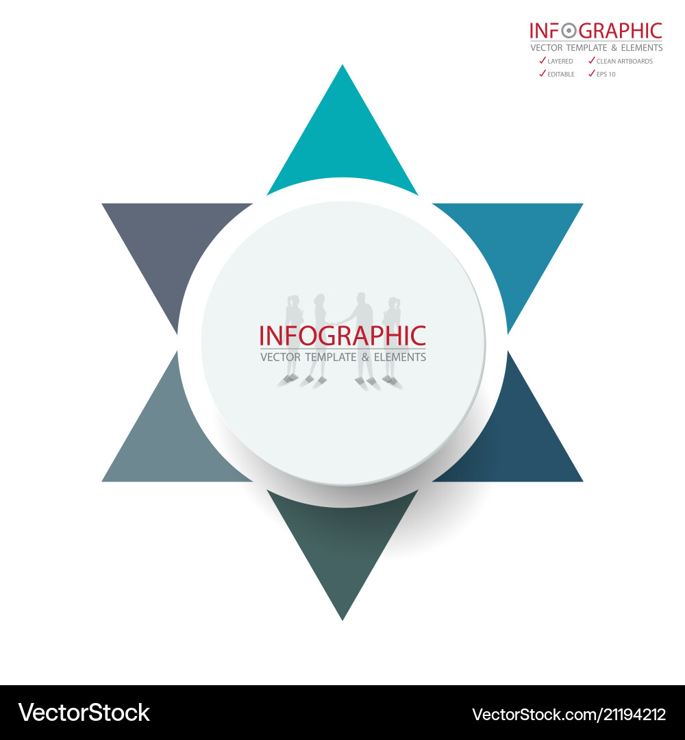 Abstract element infographics 6 option design Abstract element infographics 6 option design vector image