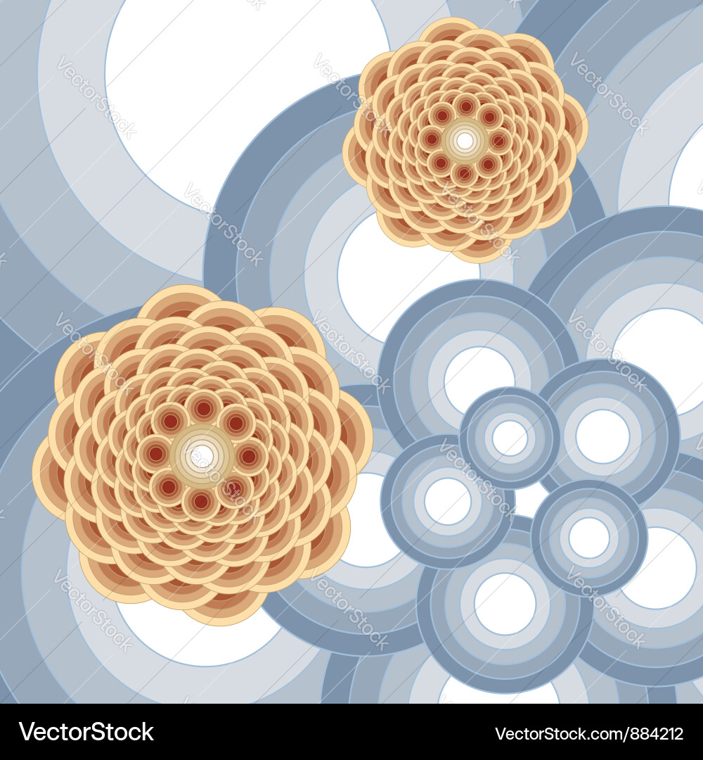 Abstract round flower Vector Image