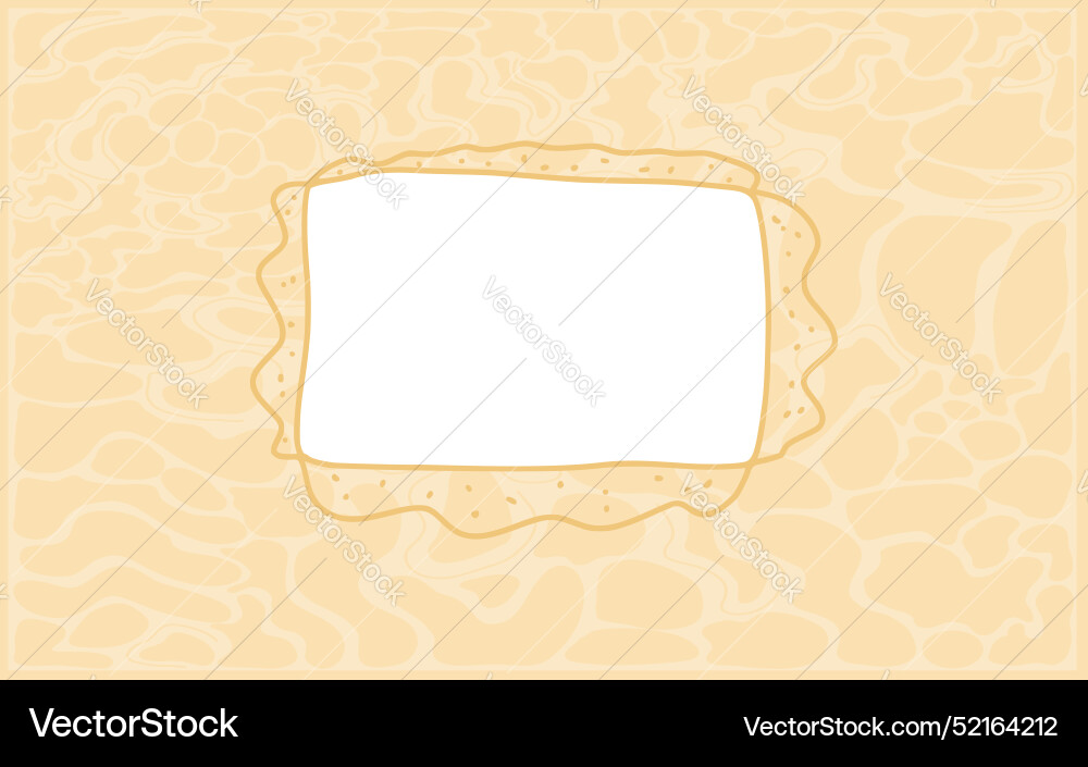 Autumn simple naive background with frame banner Vector Image