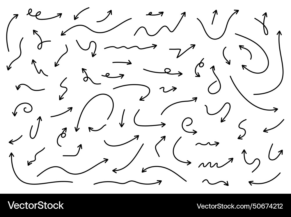 Black arrows set pointer cursor arrow silhouette Black arrows set pointer cursor arrow silhouette vector image