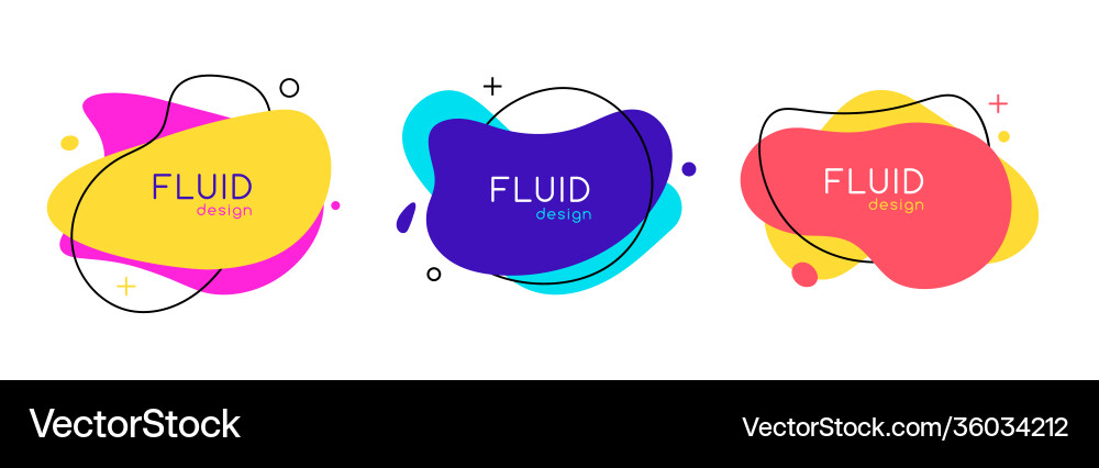 Blob abstract shape organic banner design element Blob abstract shape organic banner design element vector image