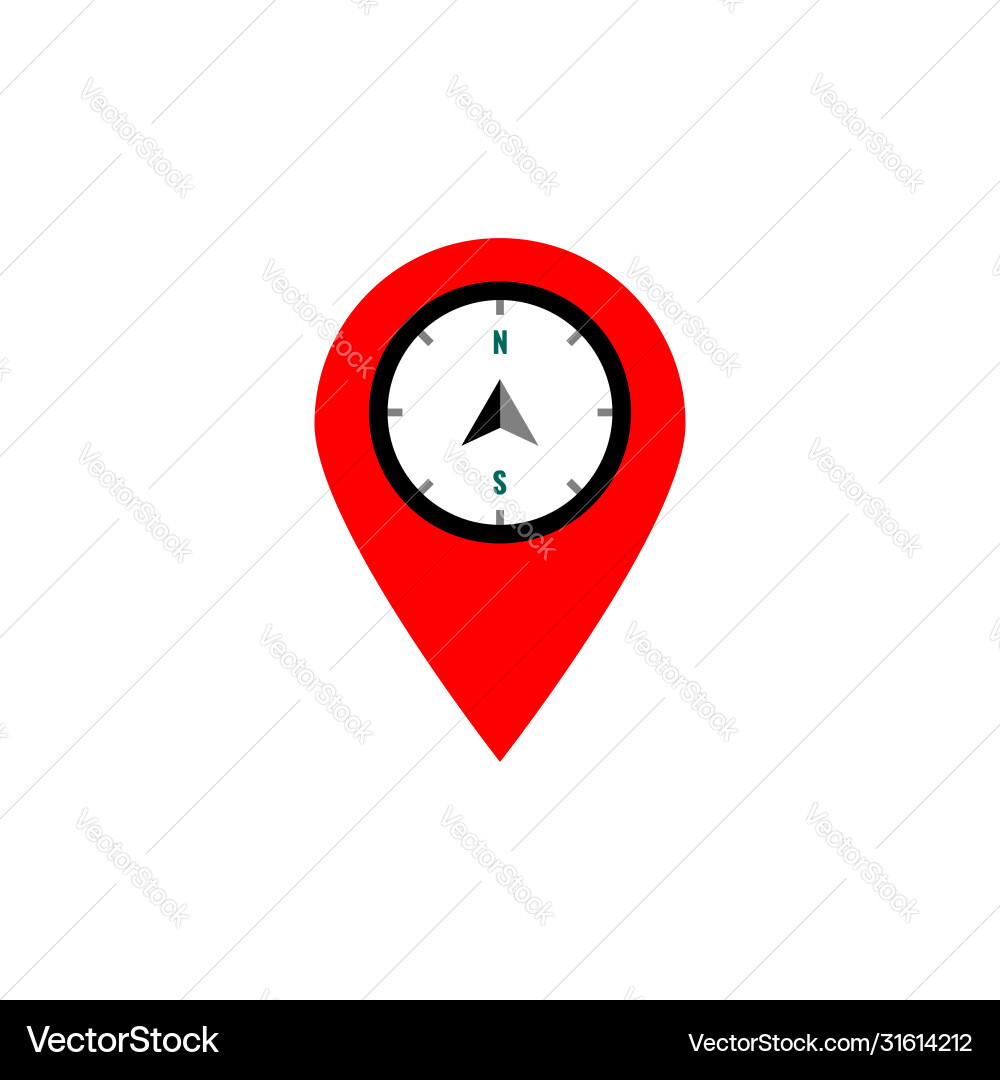 Campass map pointer design template Vector Image