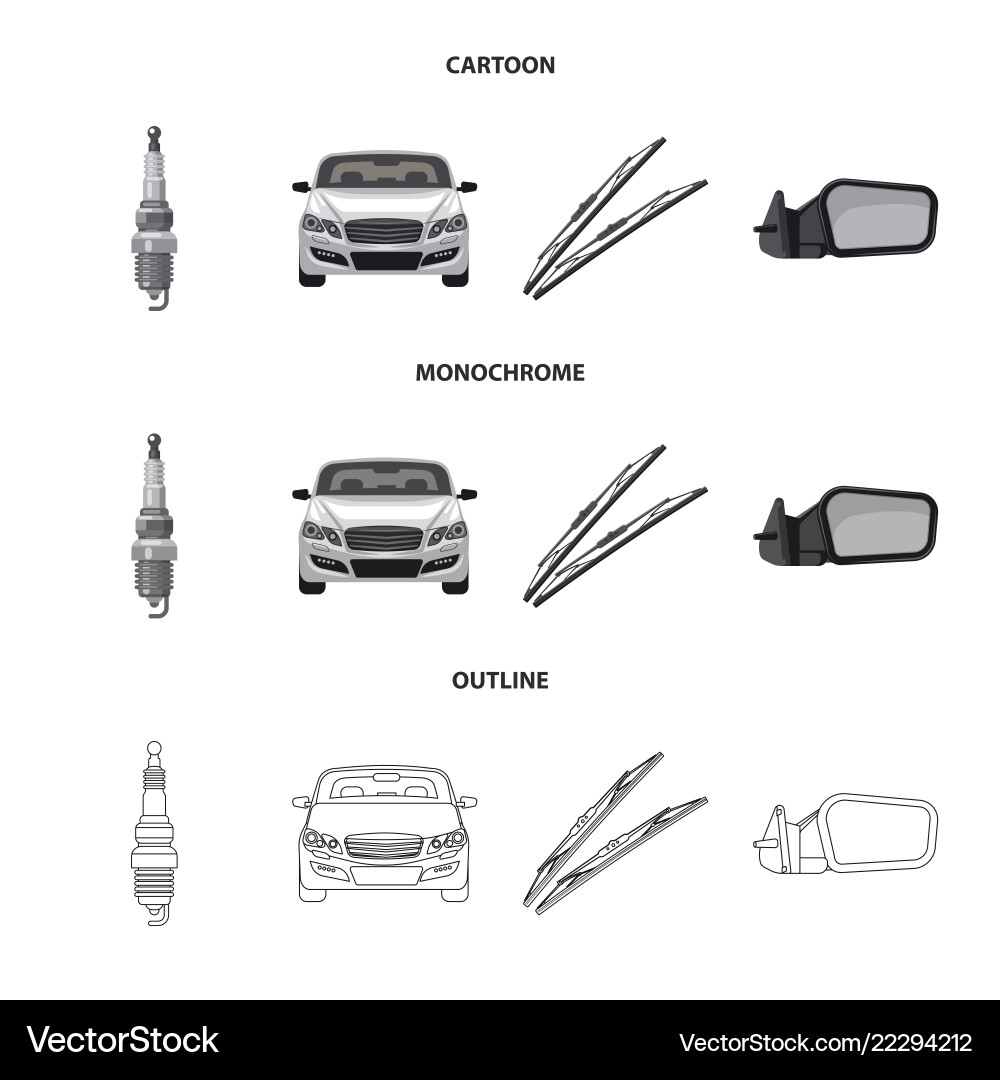 Design of auto and part symbol collection Design of auto and part symbol collection vector image