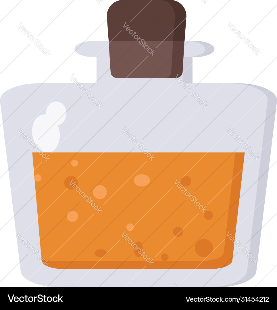 Elixir in bottle on white background Vector Image
