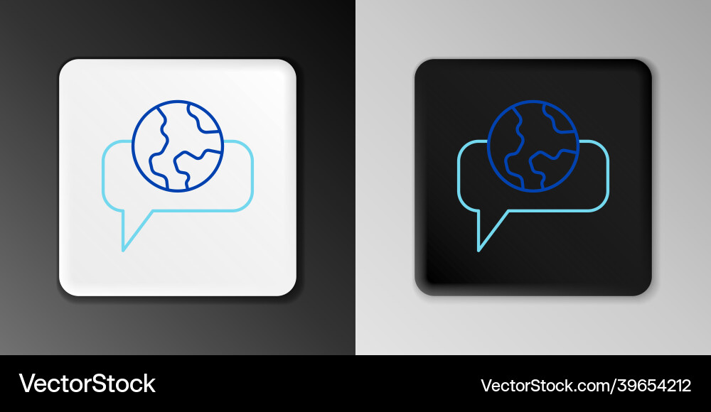 Line learning foreign languages icon isolated Line learning foreign languages icon isolated vector image