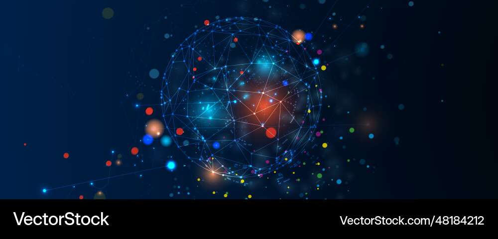 Neural network concept connected cells with links Neural network concept connected cells with links vector image