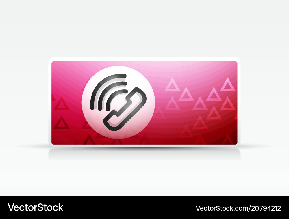 Phone button call support idea Phone button call support idea Vector Image
