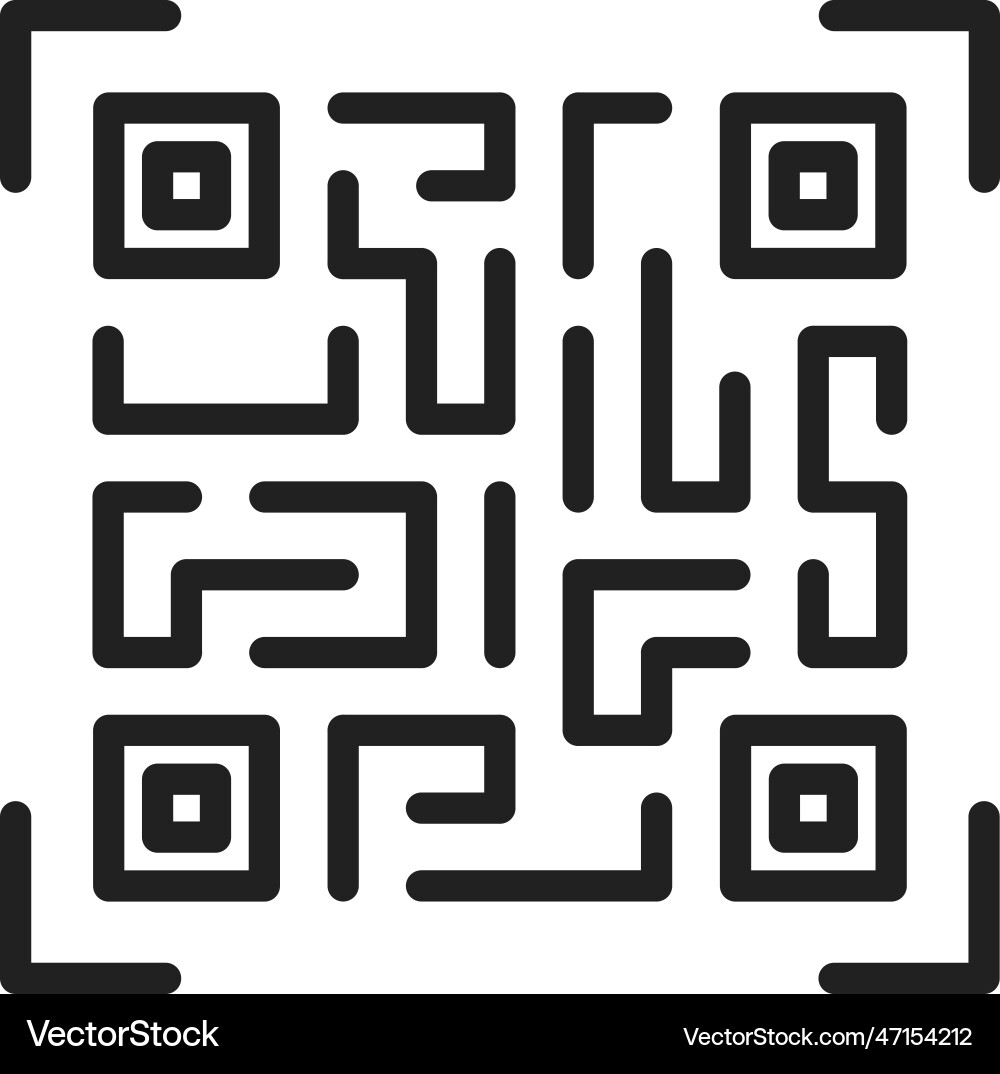 Qr code icon image Vector Image