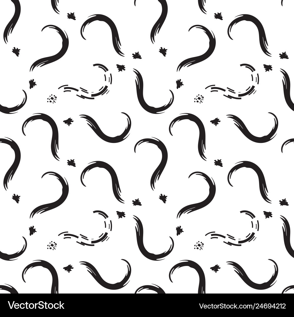Question marks seamless pattern or interrogation Question marks seamless pattern or interrogation Vector Image