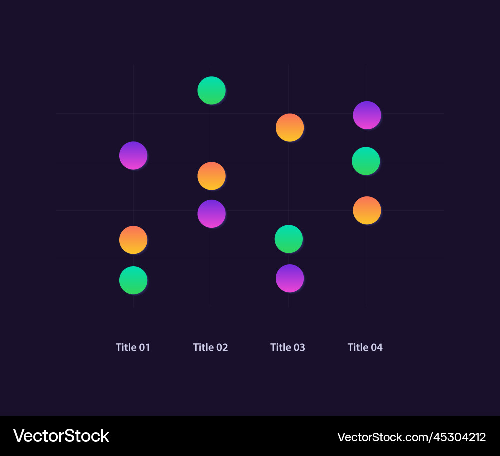 Scatter plot infographic chart design template Scatter plot infographic chart design template vector image