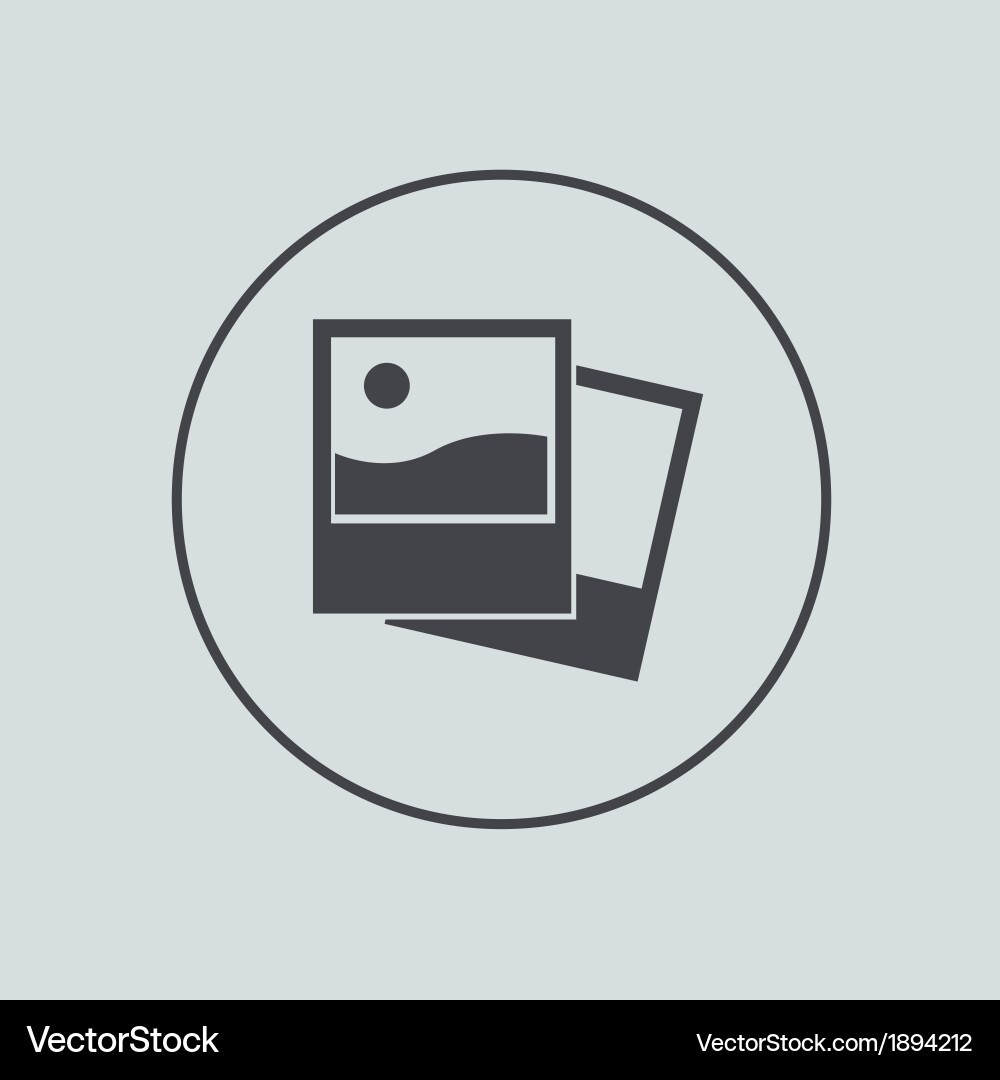 Simple Circle Icon on Gray Background vector image