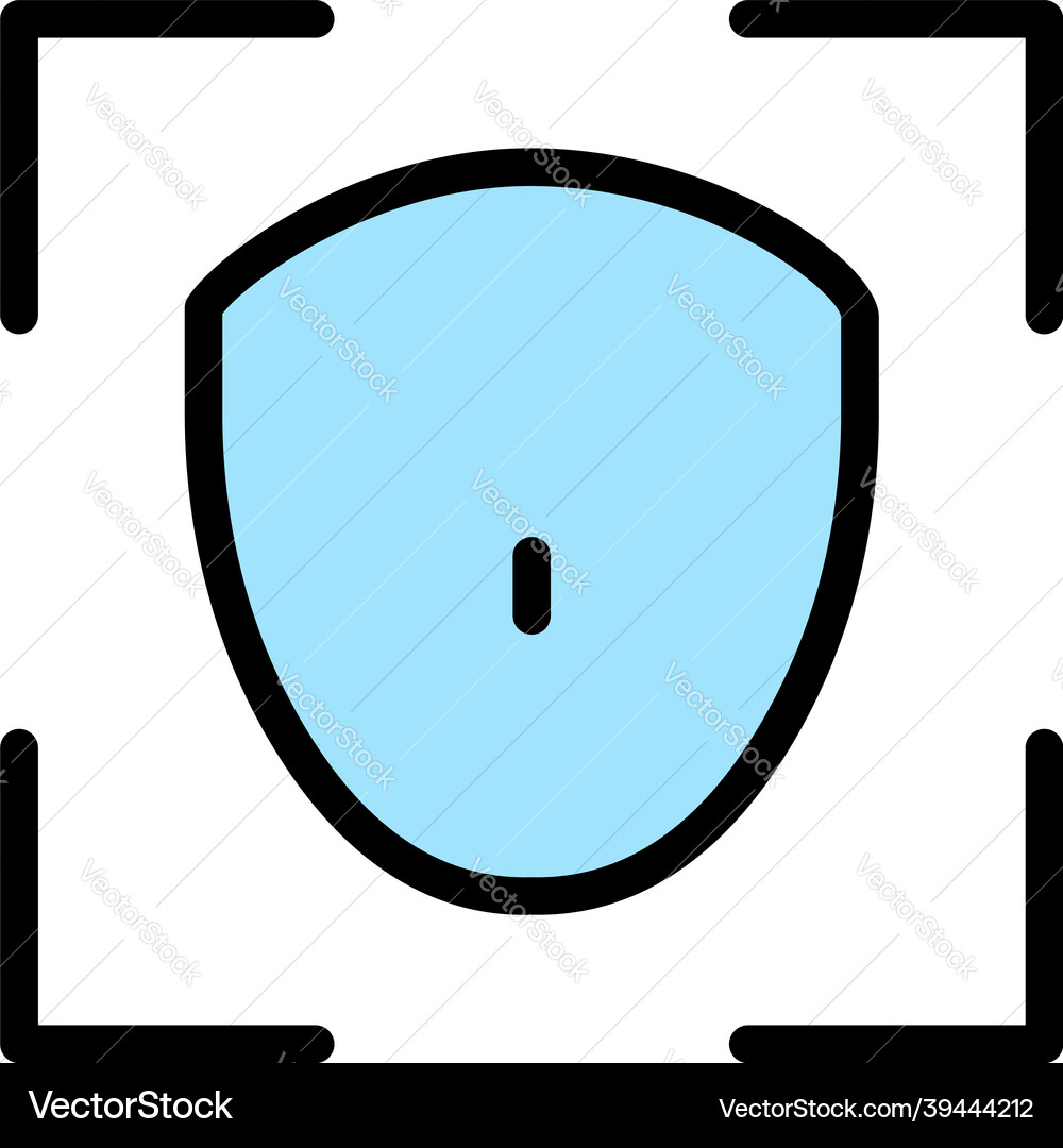 Smartphone face detection icon color outline Vector Image