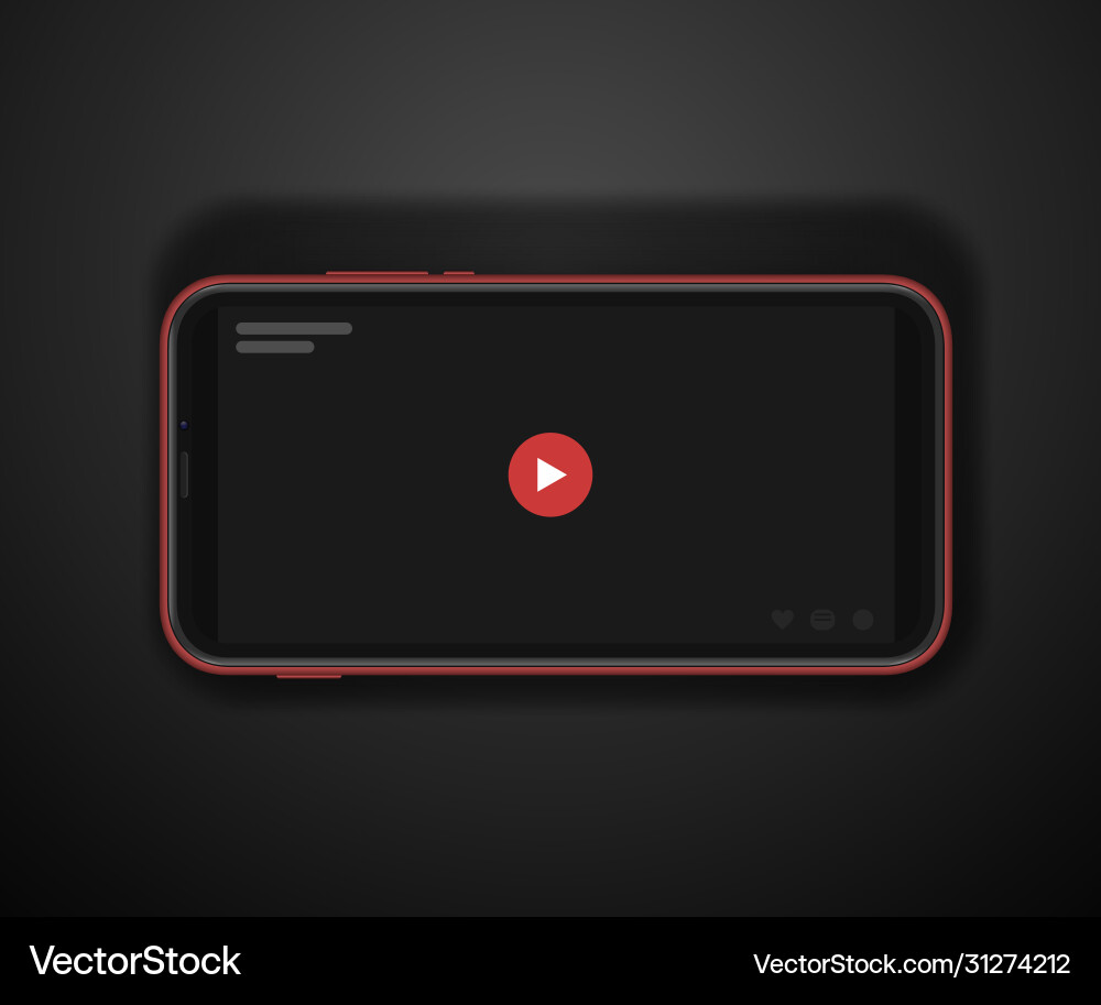 Video sharing horizontal oriented post with 3d Video sharing horizontal oriented post with 3d vector image