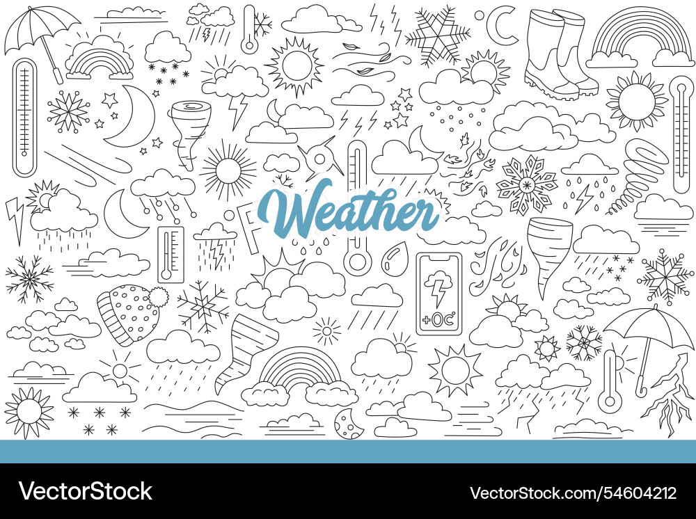 Wetter- und Klimasymbole symbolisieren den Anfang Wetter- und Klimasymbole symbolisieren den Anfang vektorbild