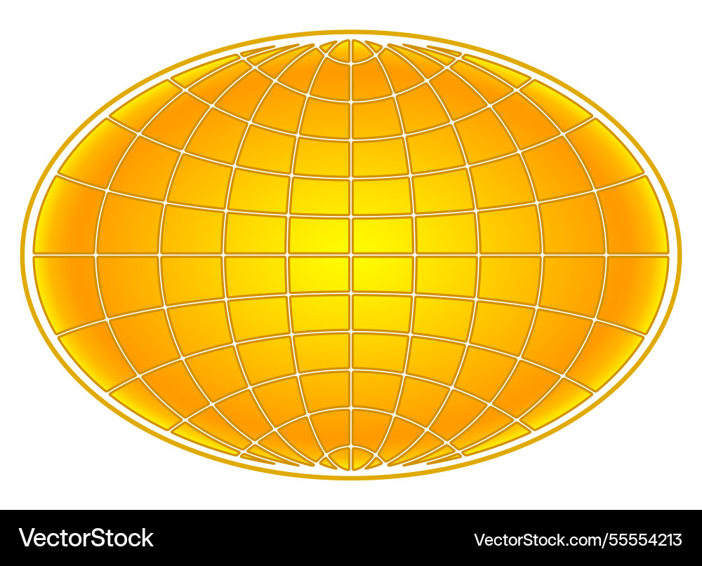 Abstract gold globe icon Vector Image