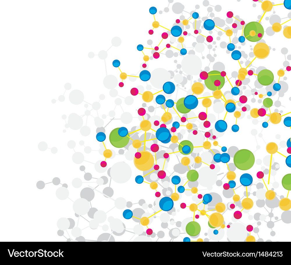 Abstract molecular structure background Vector Image