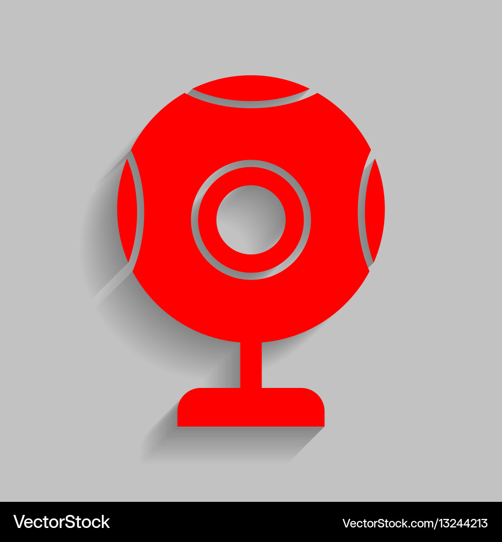 Chat web camera sign red icon with soft vector image
