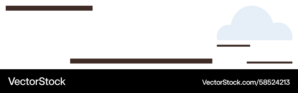 Cloud & Horizontal Lines - Simplicity Vector Image