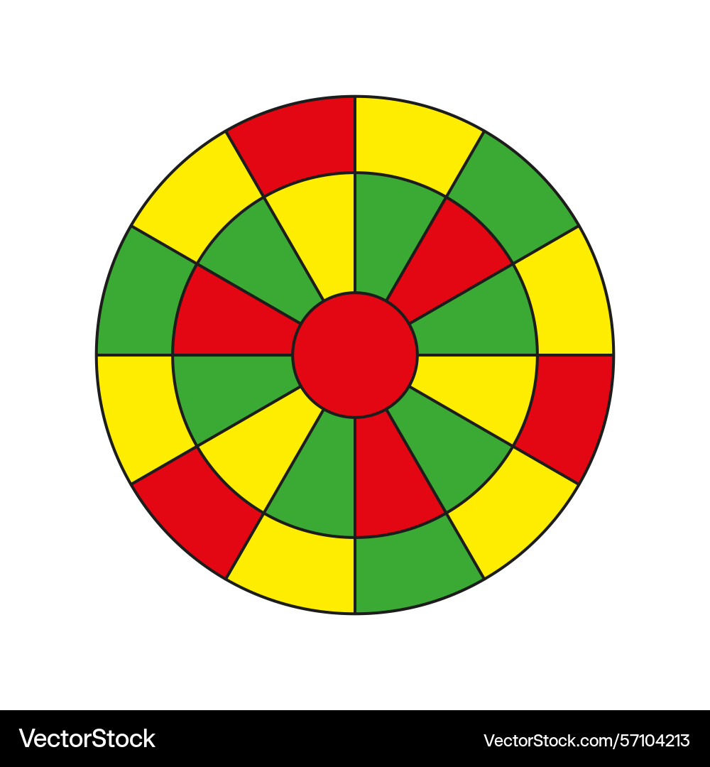 Colorful target pattern concentric circle design Colorful target pattern concentric circle design vector image