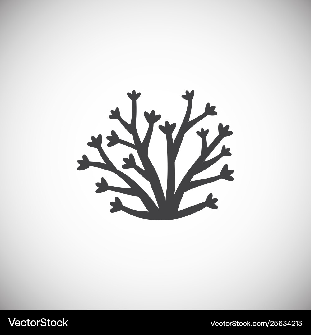 Coral icon on background for graphic and web Coral icon on background for graphic and web Vector Image