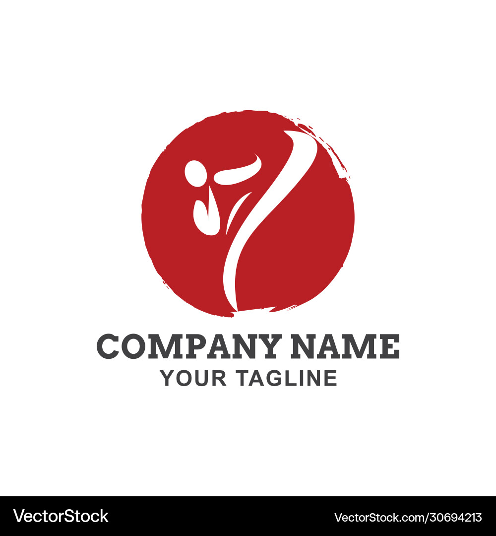 Fight club karate kickboxing taekwondo logo Fight club karate kickboxing taekwondo logo vektorbild