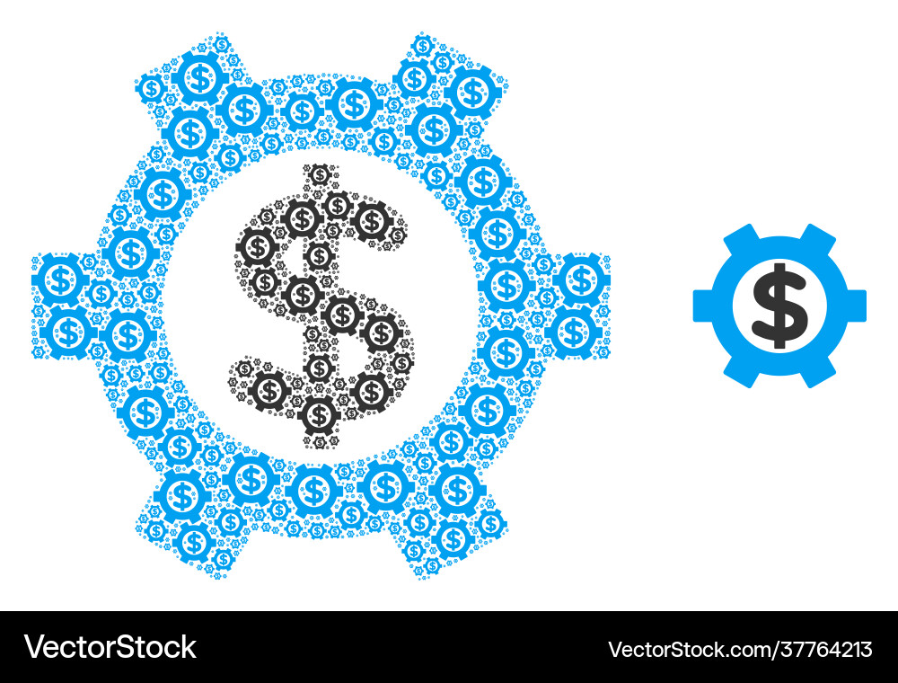 Financial settings recursion icon composition Vector Image