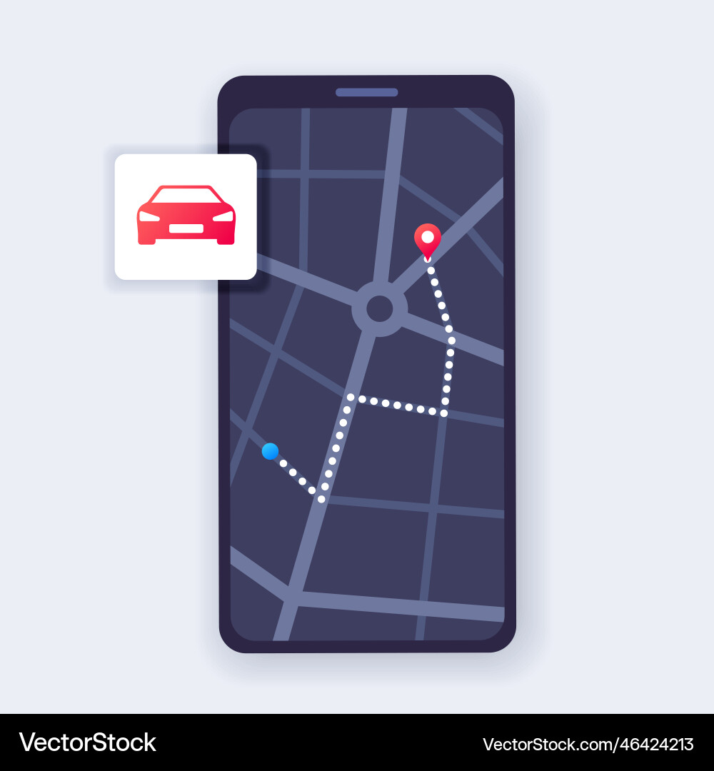 Gps navigation in smartphone Gps navigation in smartphone vector image