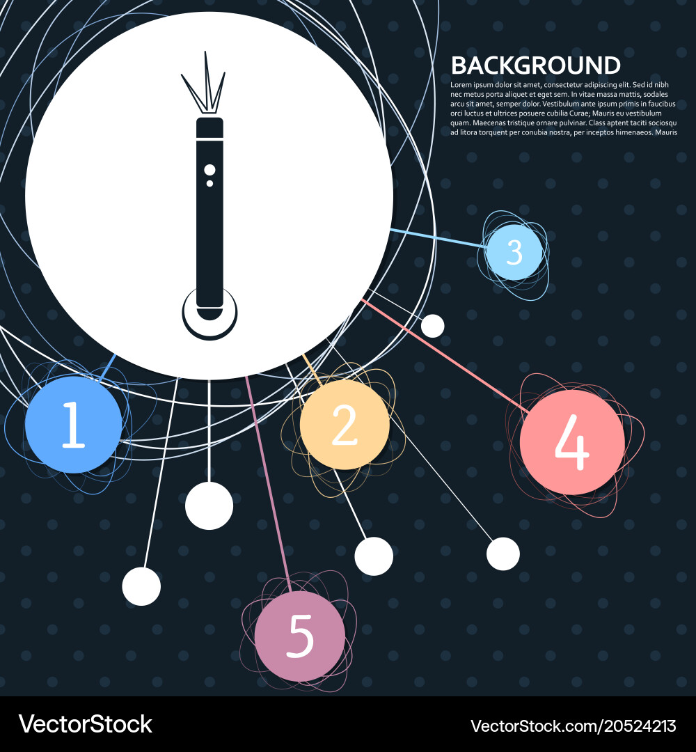 Laser pointer icon with the background vector image