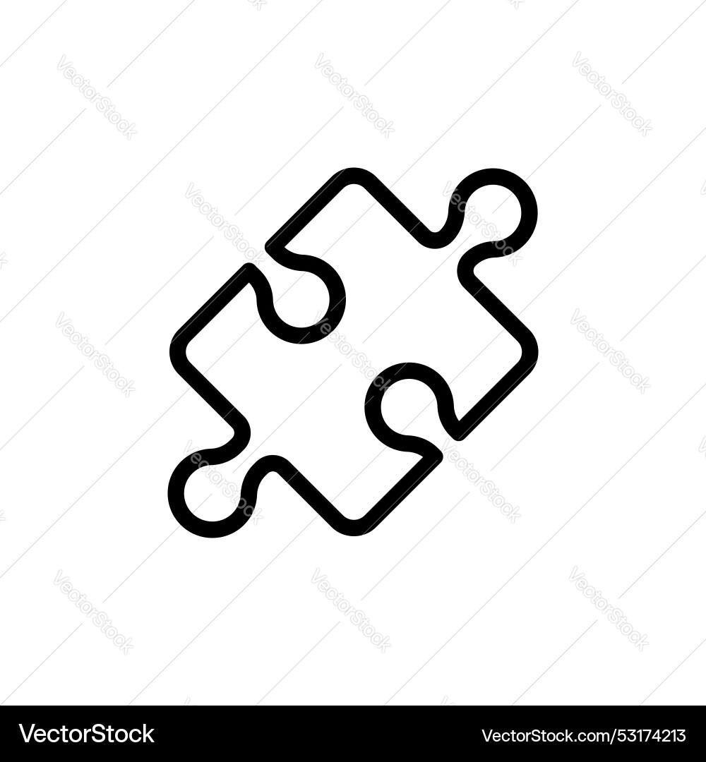 Puzzle piece icon set logic solution symbol join Puzzle piece icon set logic solution symbol join Vector Image