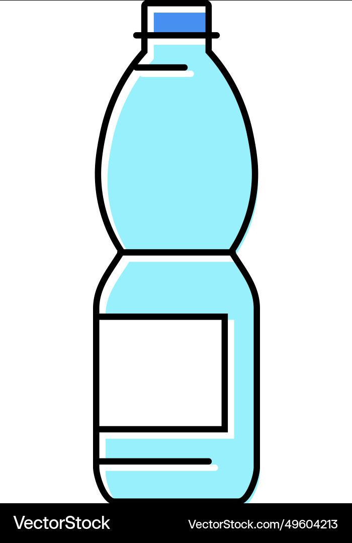 Recycle water plastic bottle color icon Recycle water plastic bottle color icon vector image