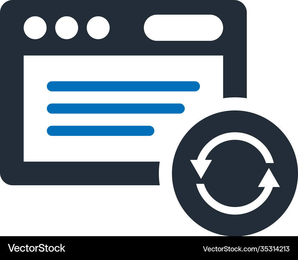 Refresh window icon Vector Image