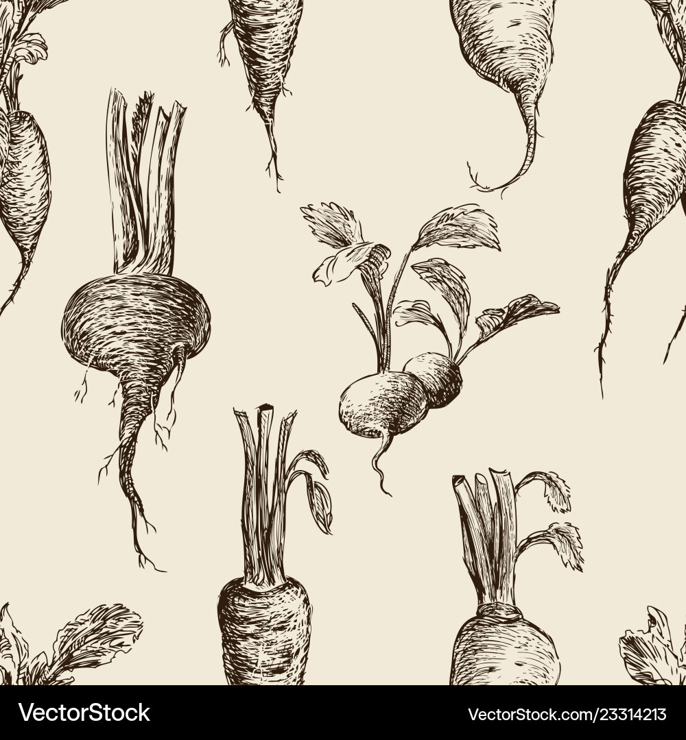 Seamless pattern of the sketches different vector image