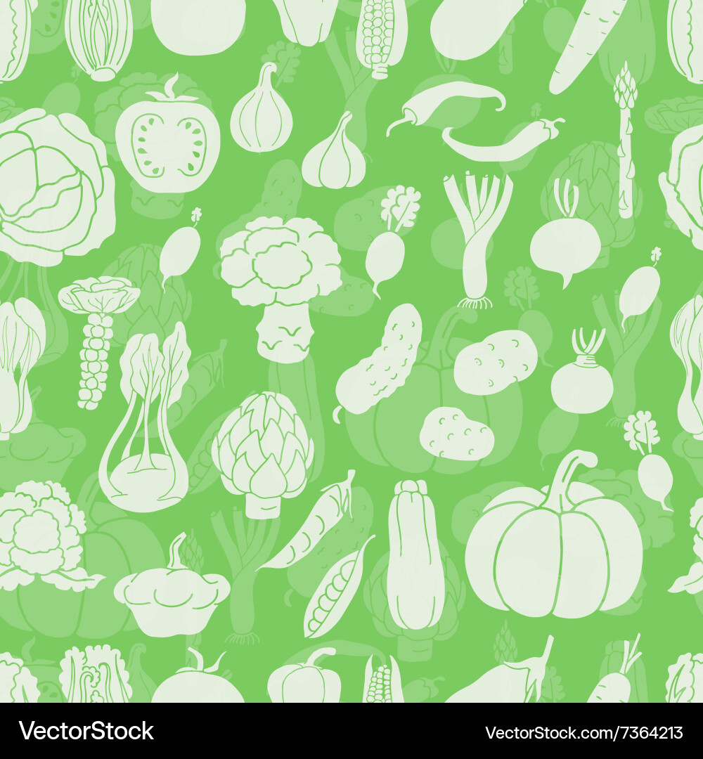 Seamless pattern with vegetables Vector Image