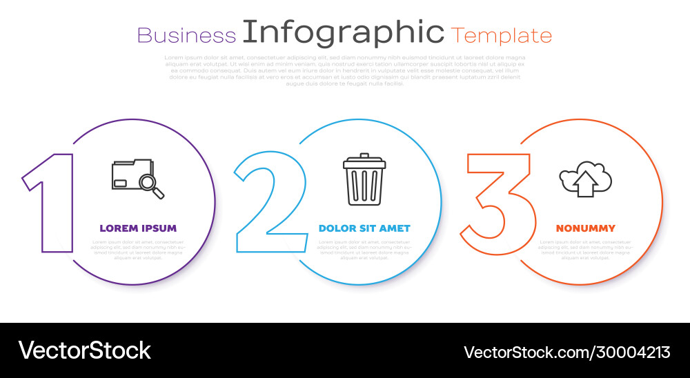 Set line search concept with folder trash can Set line search concept with folder trash can vector image