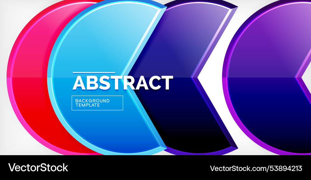 Trendy round shapes with triangular angle design Trendy round shapes with triangular angle design Vector Image