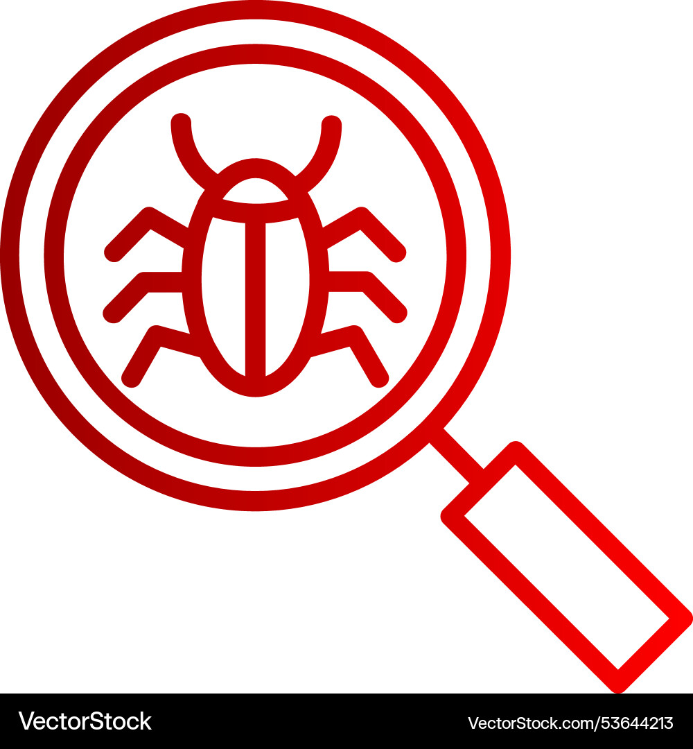 Virus scan line gradient icon Vector Image