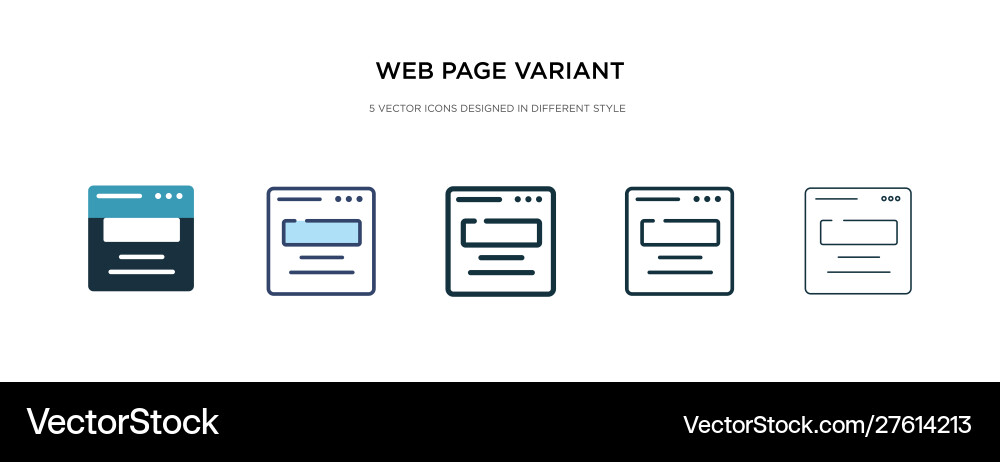 Web-Seite Variante Symbol in verschiedenen Stil zwei Web-Seite Variante Symbol in verschiedenen Stil zwei vektorbild