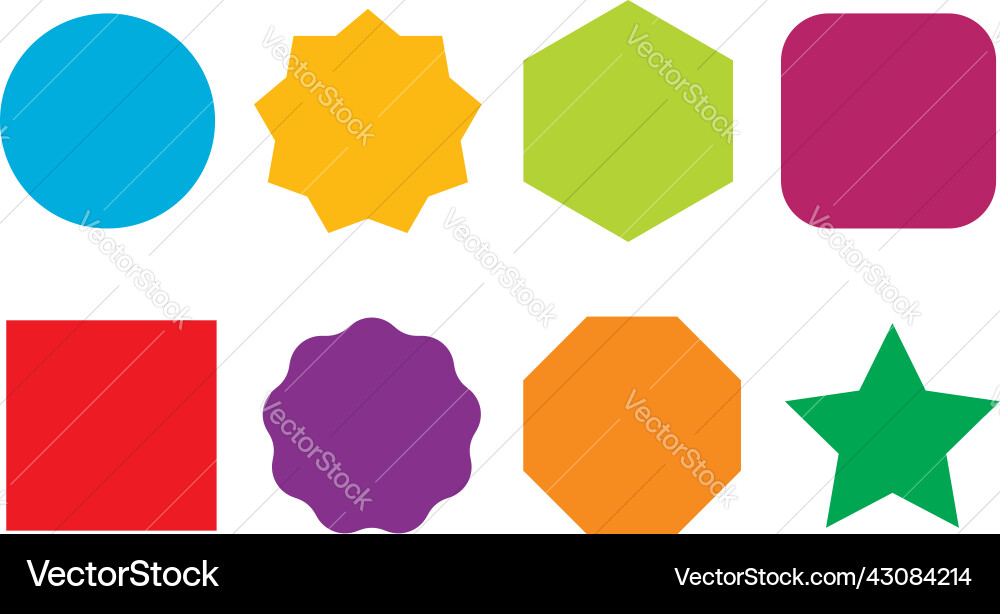 Basic shape set element Vector Image