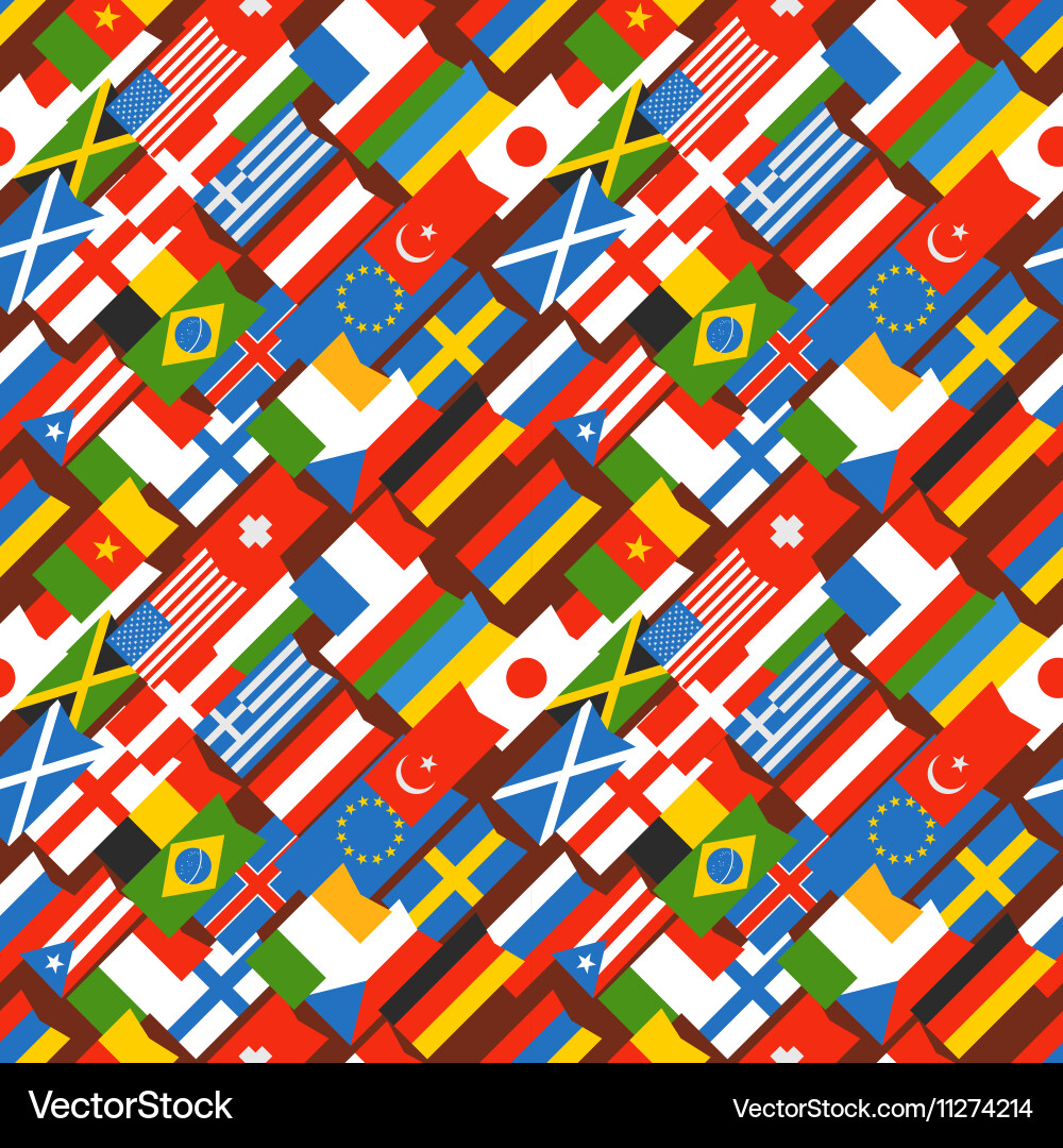 Colorful Flag Seamless Pattern vector image