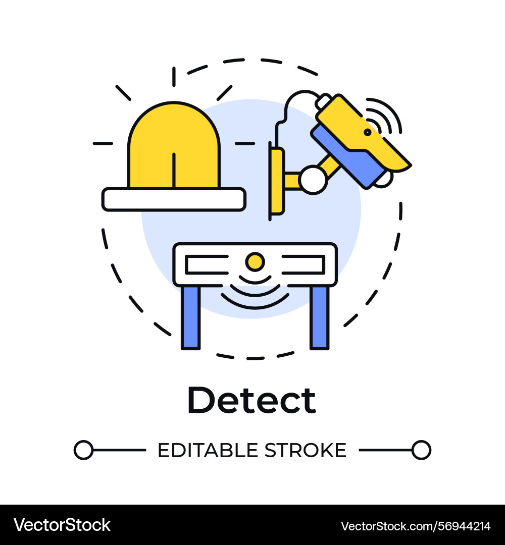 Detect multi color concept icon Detect multi color concept icon vector image