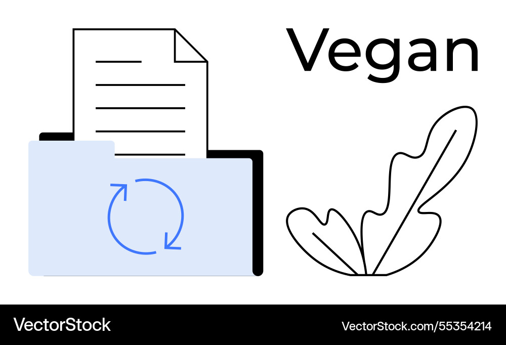 Digitale vegane Dokumentationsmappe mit wiederkehrenden Digitale vegane Dokumentationsmappe mit wiederkehrenden vektorbild