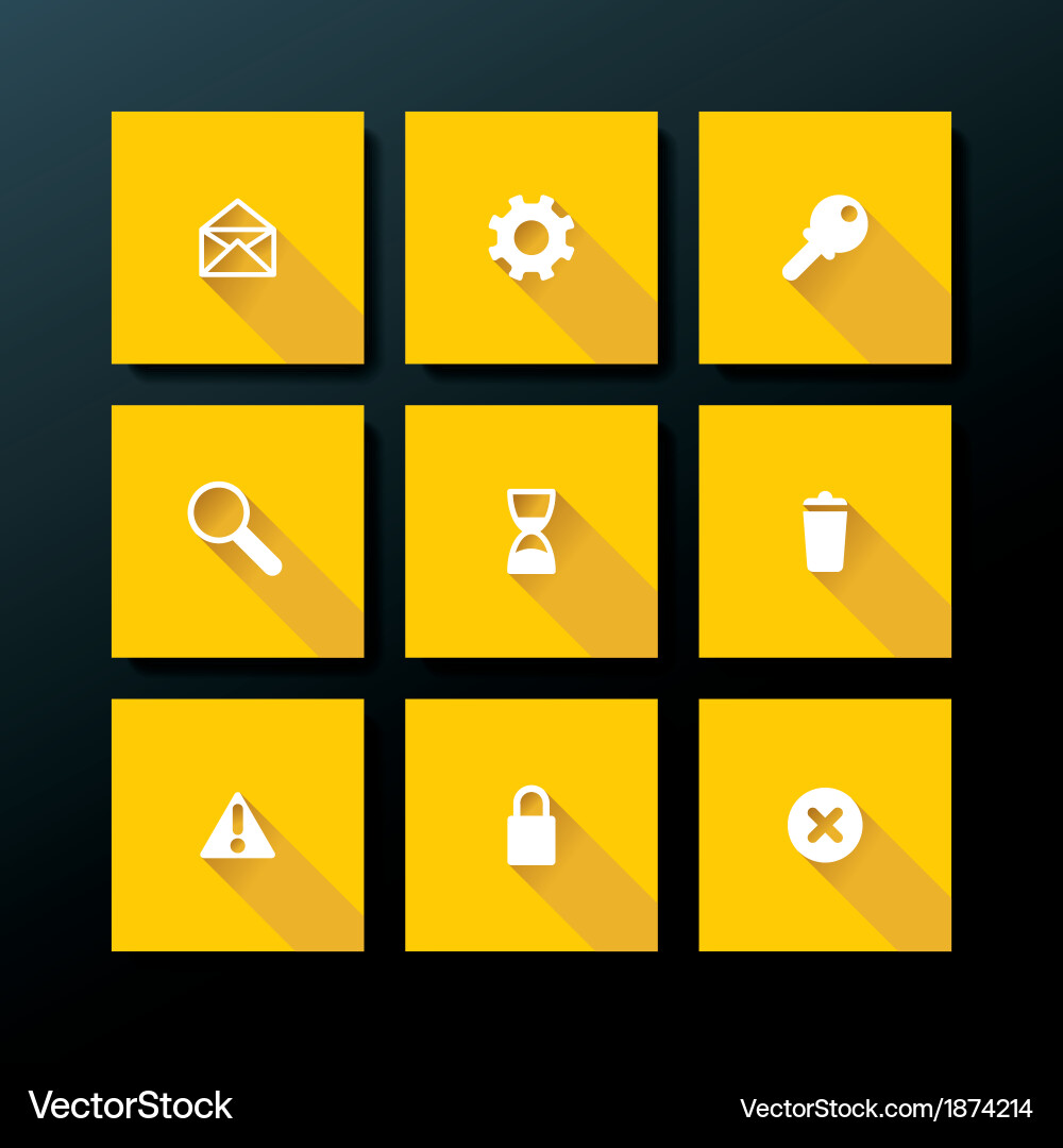 Flat web icon set Vector Image