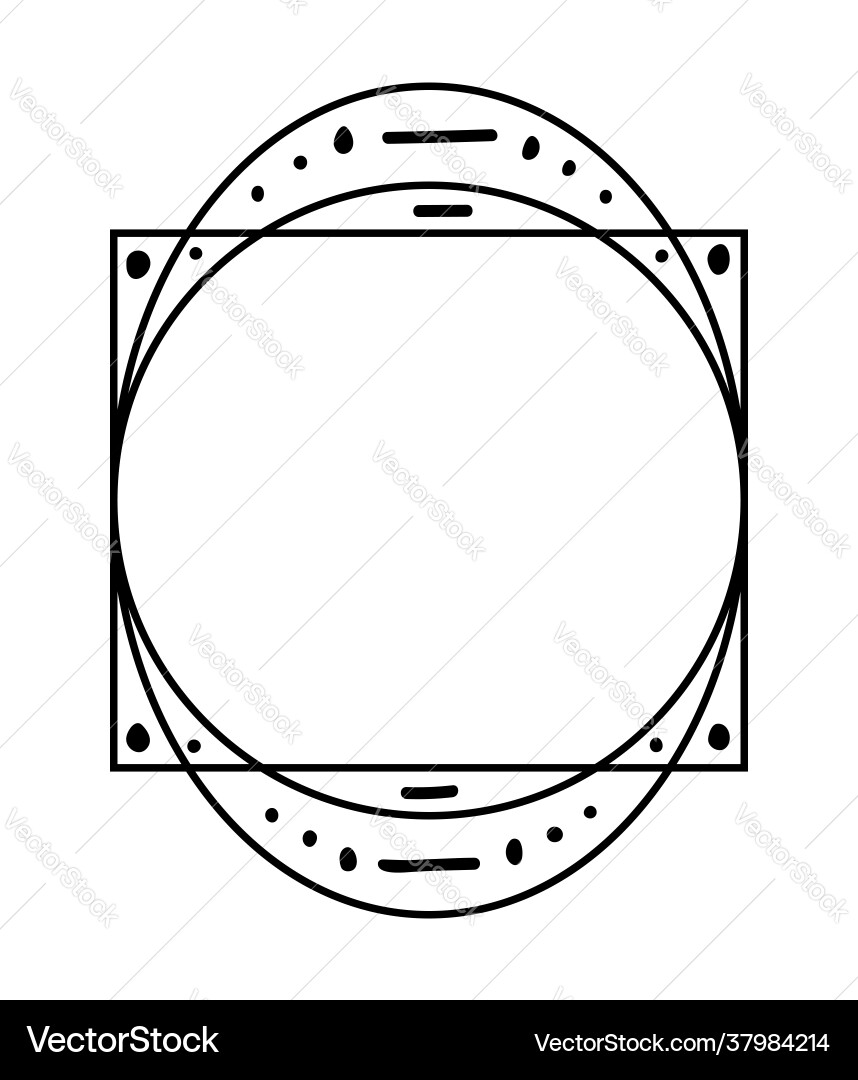 Geometric frame with a pattern the print is used Geometric frame with a pattern the print is used vector image