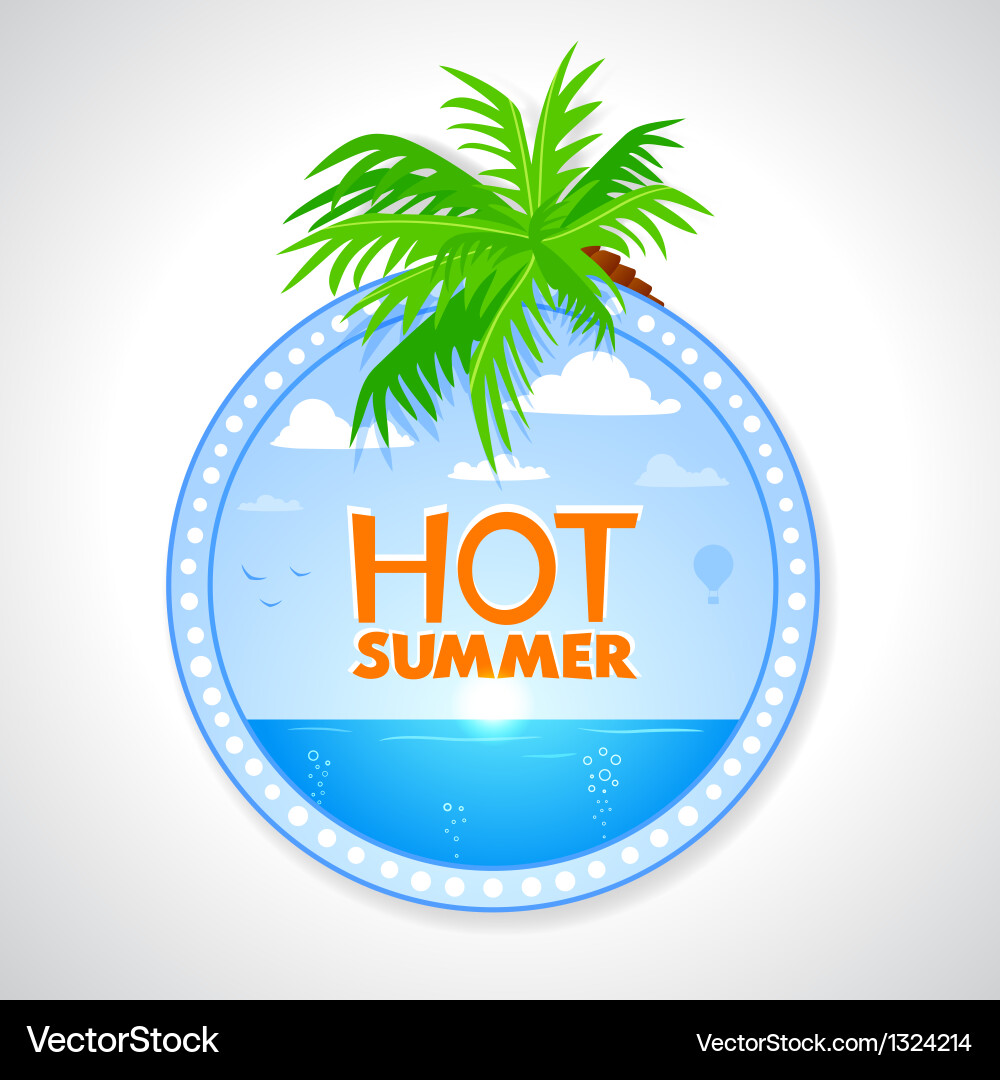 Hot summer Royalty Free Vector Image - VectorStock