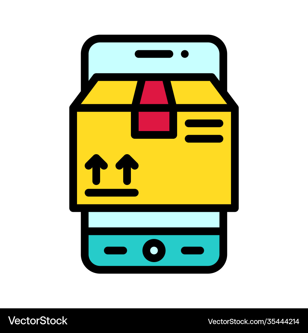 Logistic app icon mobile application Vector Image