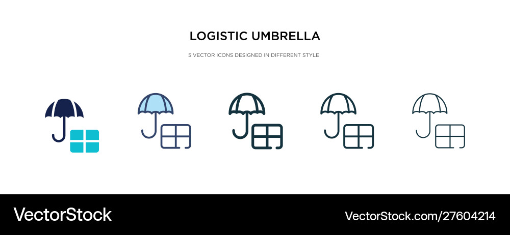 Logistic umbrella icon in different style two Logistic umbrella icon in different style two vector image