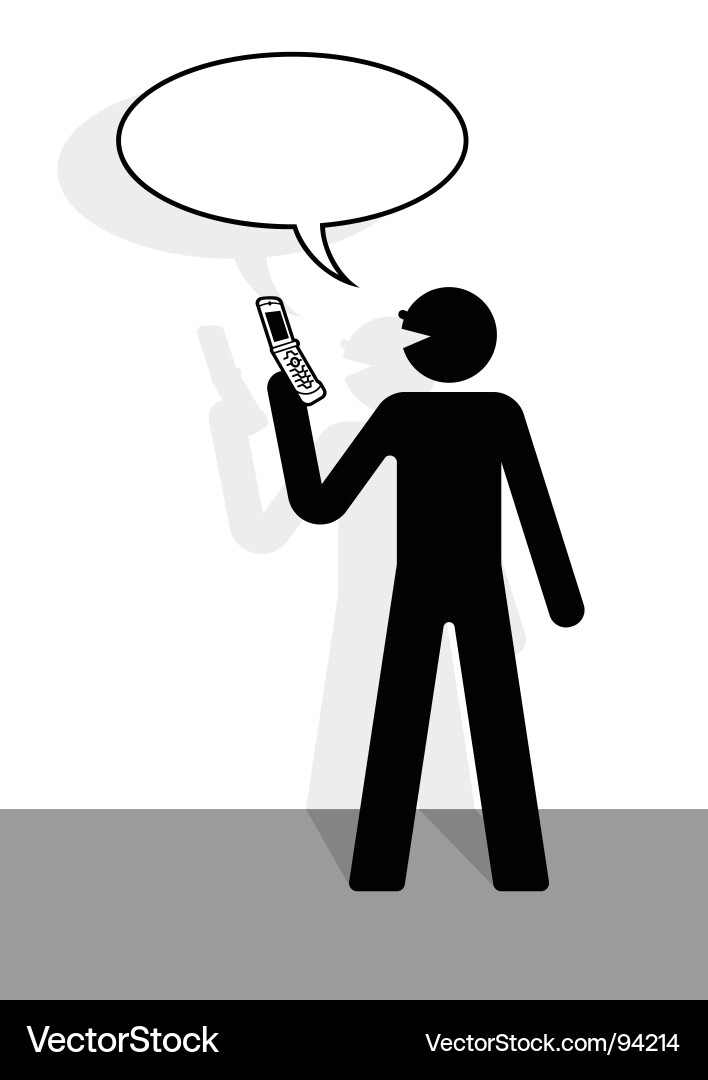 Man on mobile Vector Image