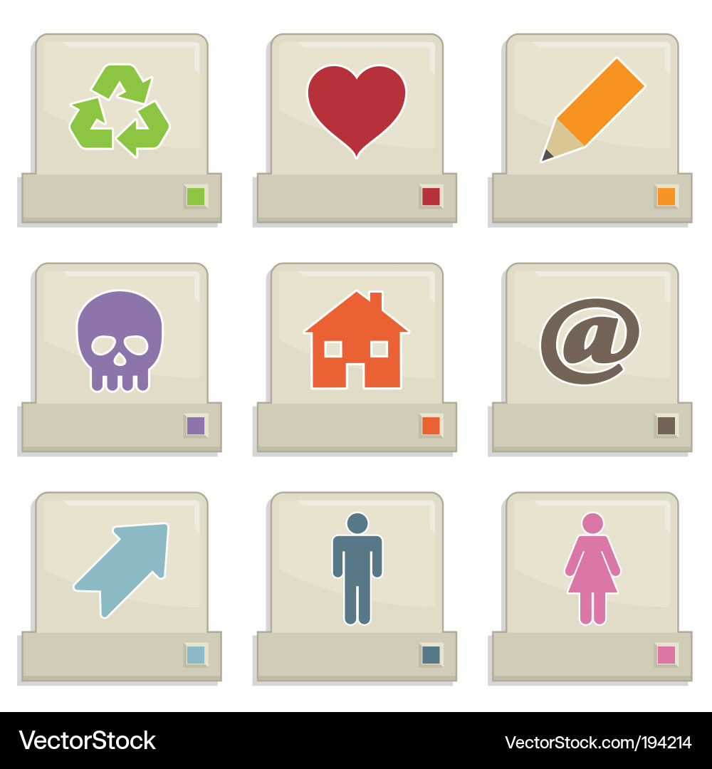 Modern Web Icons Set vector image