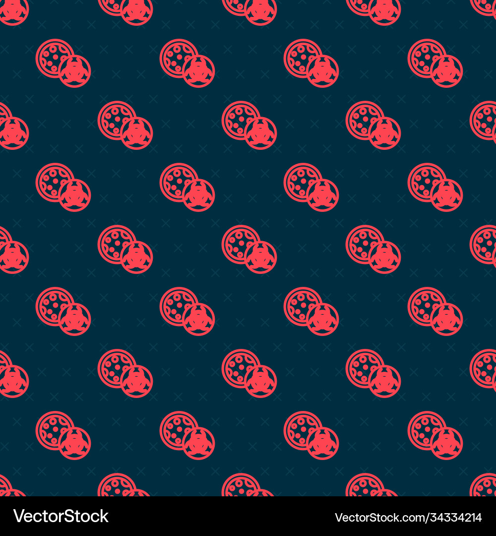 Red line gmo icon isolated seamless pattern Red line gmo icon isolated seamless pattern Vector Image