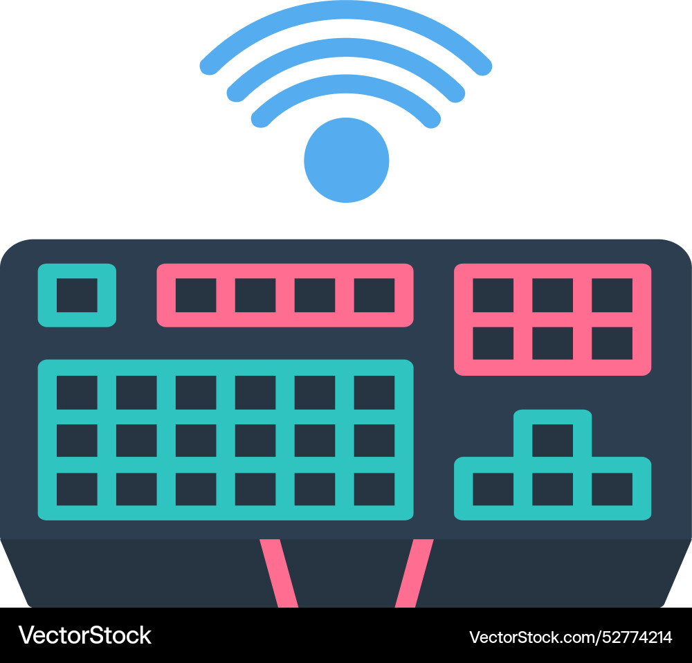Wireless keyboard icon design Vector Image